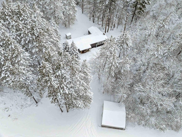 W11490 Boat Landing 7 Rd, Athelstane, WI 54104 - view of snowy aerial view