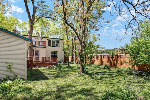 725 Eugenia Ave, Madison, WI 53705 - view of yard with a deck and a balcony