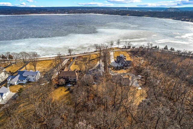 36082 N Beach Rd, Oconomowoc, WI 53066 - birds eye view of property featuring a water view