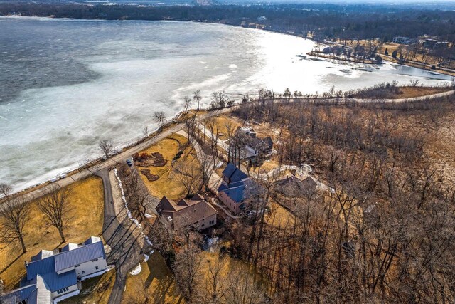 36082 N Beach Rd, Oconomowoc, WI 53066 - aerial view featuring a water view