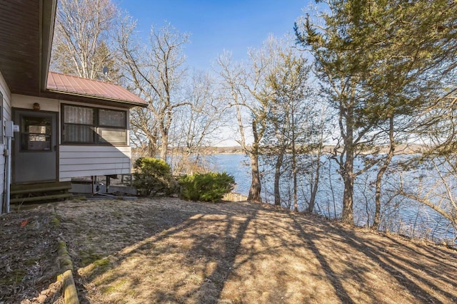 W3736 Oak St, Montello, WI 53949 - view of yard featuring a water view and entry steps