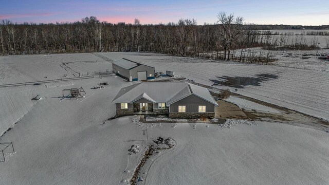 8464 County Rd S, Pulaski, WI 54162 - view of aerial view at dusk