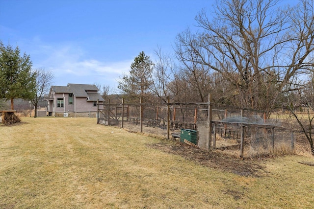 1646 N Friess Lake Dr, Hubertus, WI 53033 - view of yard with fence and a garden