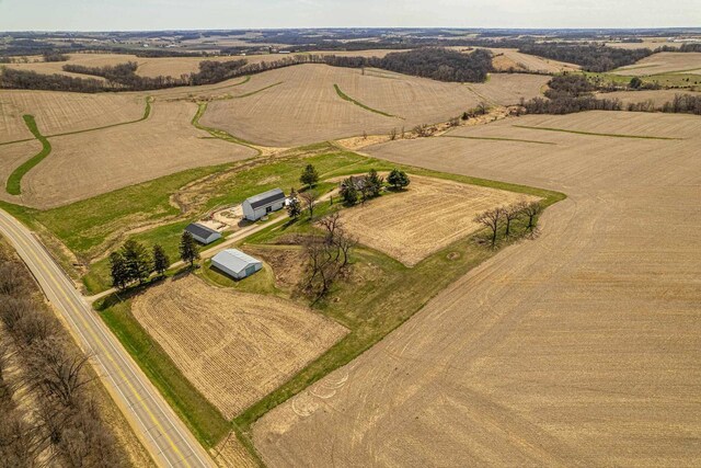 1943 State Road 11, South Wayne, WI 53587 - birds eye view of property with a rural view
