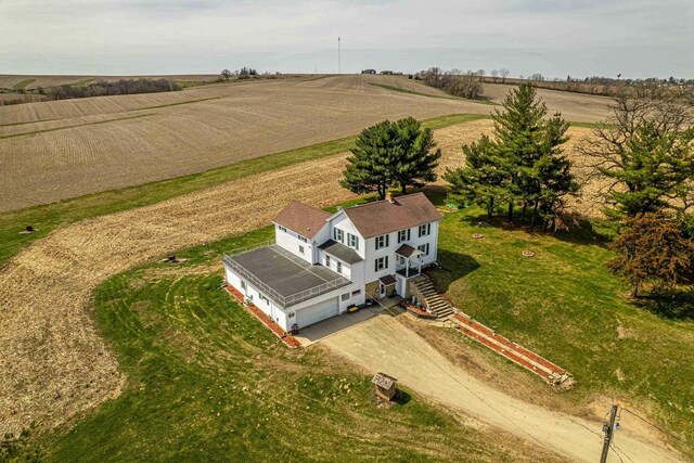1943 State Road 11, South Wayne, WI 53587 - birds eye view of property with a rural view