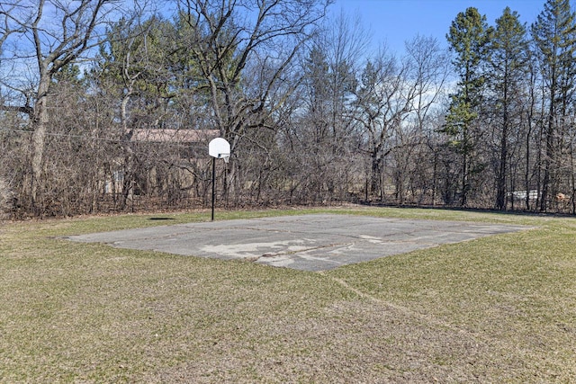 2925 Meadow Ln, Hartland, WI 53029 - view of basketball court featuring a yard and community basketball court