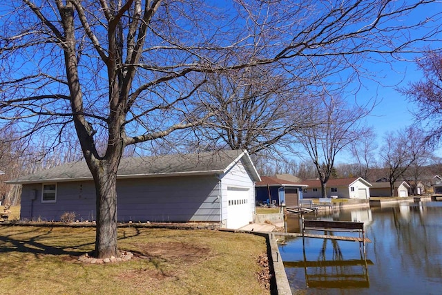 N8891 Gladstone Beach Rd, Fond Du Lac, WI 54937 - dock area featuring a water view and a residential view