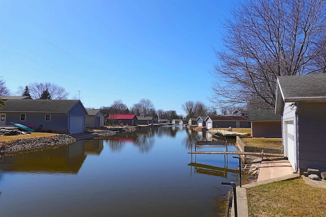 N8891 Gladstone Beach Rd, Fond Du Lac, WI 54937 - dock area with a water view and a residential view