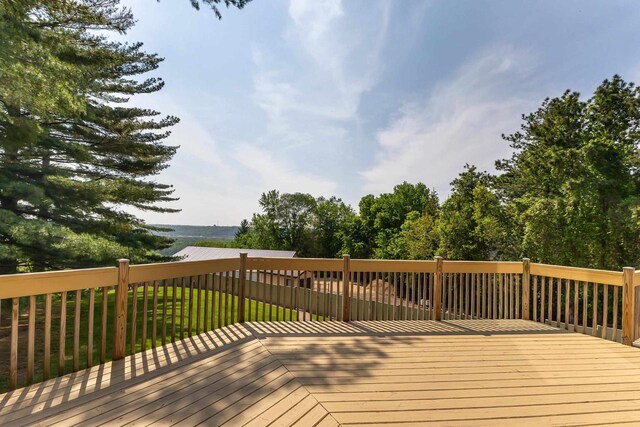 957 Whispering Ln, Hazel Green, WI 53811 - view of wooden deck