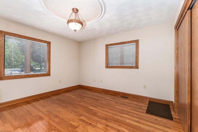 957 Whispering Ln, Hazel Green, WI 53811 - unfurnished room featuring light wood-style flooring, baseboards, and visible vents