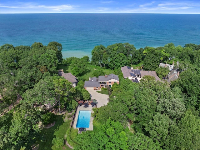 4696 N Lake Dr, Whitefish Bay, WI 53211 - birds eye view of property with a water view
