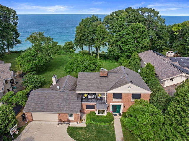 4696 N Lake Dr, Whitefish Bay, WI 53211 - bird's eye view featuring a water view