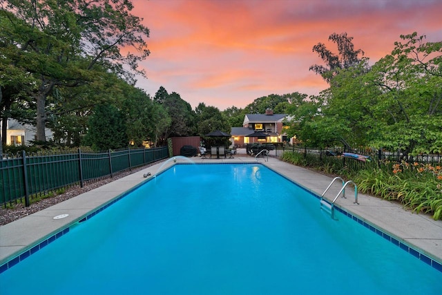 4696 N Lake Dr, Whitefish Bay, WI 53211 - view of pool with fence, a fenced in pool, and a patio
