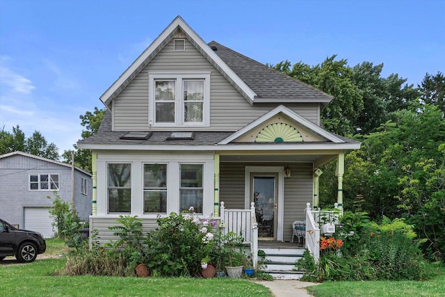 721 N St, Lake Geneva, WI 53147 - view of front of house featuring a porch and roof with shingles