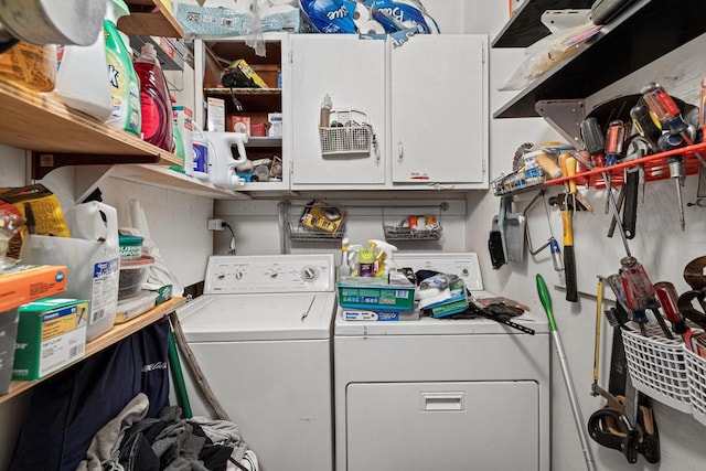 721 N St, Lake Geneva, WI 53147 - laundry room with washer and clothes dryer and cabinet space