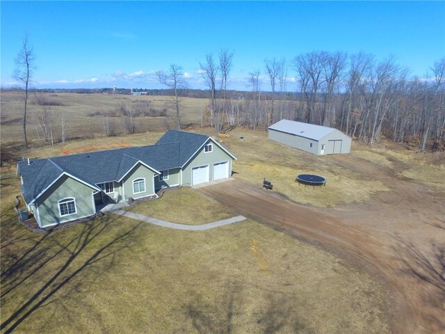 8160 Waldora Rd, Siren, WI 54872 - birds eye view of property with a rural view