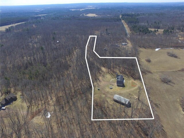 8160 Waldora Rd, Siren, WI 54872 - drone / aerial view with a rural view