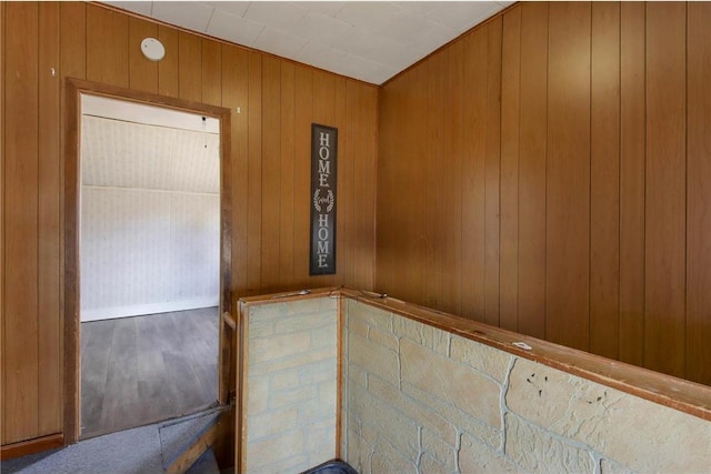 905 Lewis Ave, Cameron, WI 54822 - interior space featuring elevator, wood walls, and wood finished floors