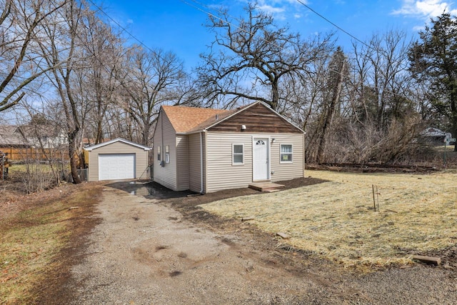 33110 Store St, Burlington, WI 53105 - view of outbuilding featuring entry steps, an outbuilding, and dirt driveway