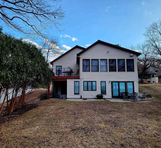 N2705 Demynck Rd, Lodi, WI 53555 - rear view of house with a patio