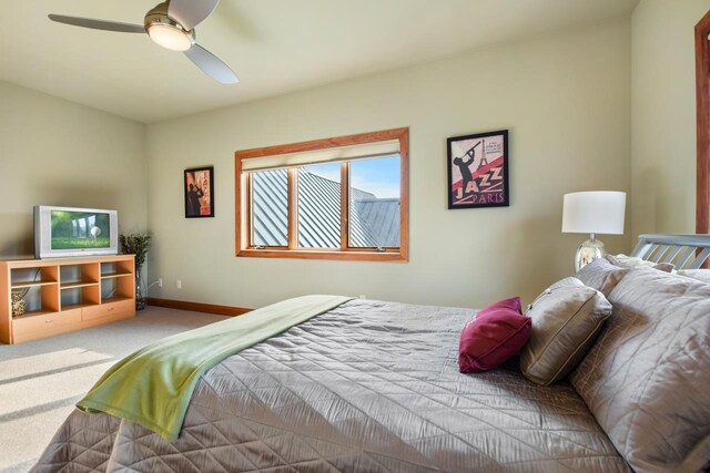 7548 Fallen Oak Dr, Verona, WI 53593 - carpeted bedroom featuring baseboards and ceiling fan
