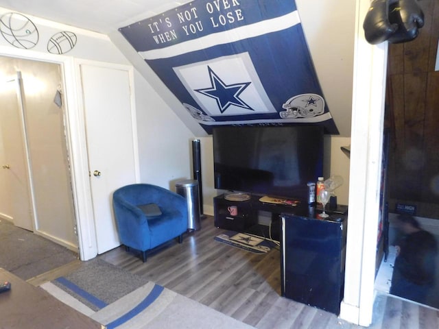 3007 N 29th St, Milwaukee, WI 53210 - living area with lofted ceiling and wood finished floors