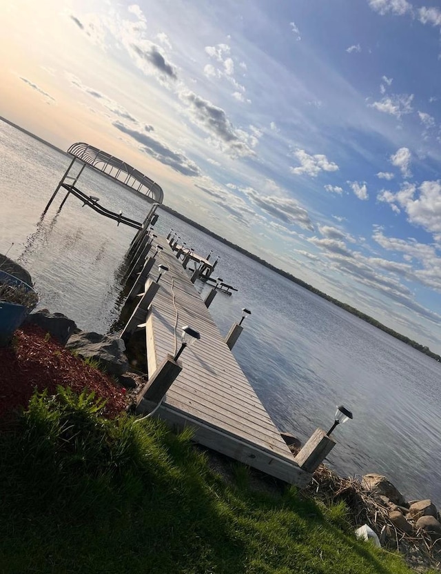 W4862 Swan Acre Dr, Cecil, WI 54111 - dock area with a water view