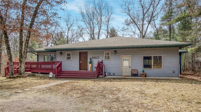 E19535 County Road Nd, Augusta, WI 54722 - single story home with a front lawn and a deck