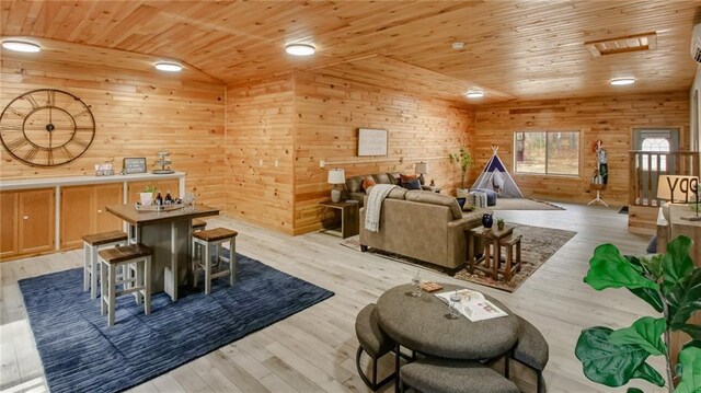 E19535 County Road Nd, Augusta, WI 54722 - living area featuring wooden ceiling and light wood-style floors