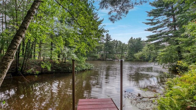 E19535 County Road Nd, Augusta, WI 54722 - dock area featuring a water view and a wooded view