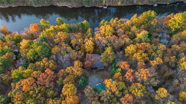 E19535 County Road Nd, Augusta, WI 54722 - birds eye view of property with a forest view and a water view