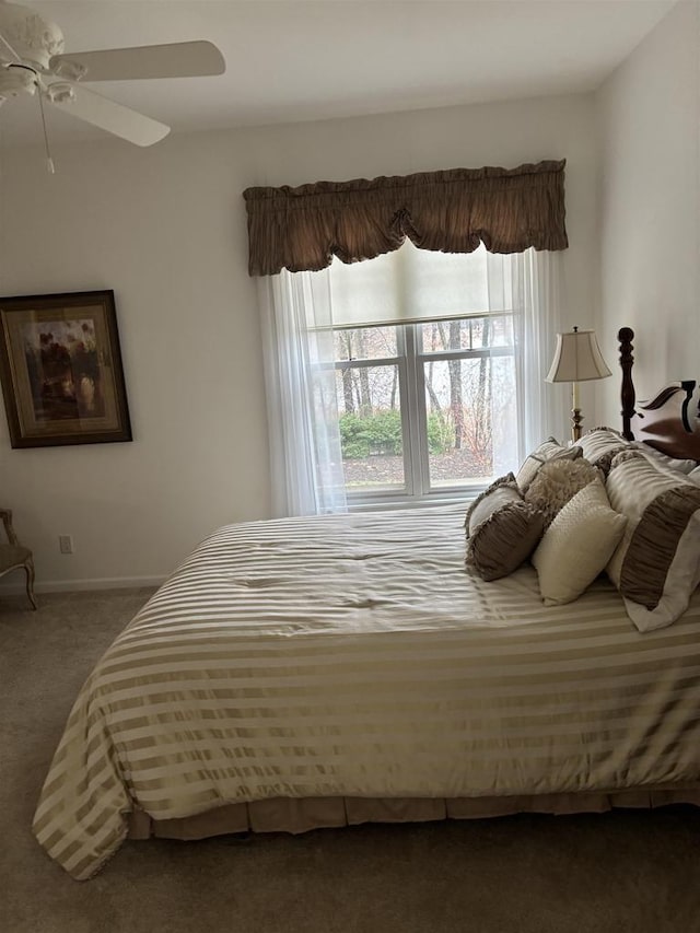 1623 Pond View Ct, Middleton, WI 53562 - bedroom featuring carpet and ceiling fan