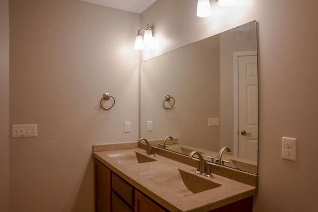 2208 W Milwaukee St, Stoughton, WI 53589 - bathroom featuring double vanity and a sink