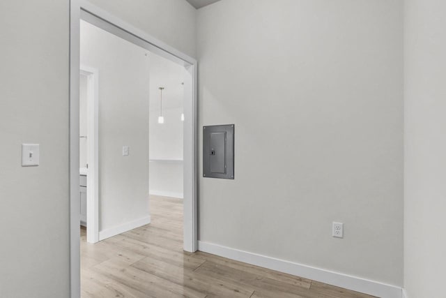 1501 N Windsor Ave Unit 205, Cottage Grove, WI 53527 - empty room featuring electric panel and light wood-type flooring