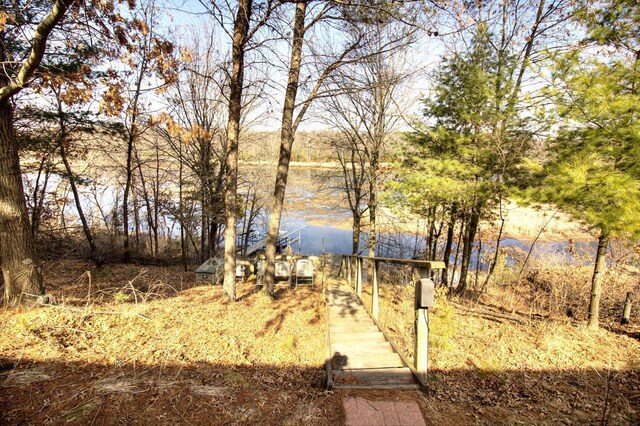 N16180 Deerfield Dr, Nekoosa, WI 54457 - view of yard featuring a water view
