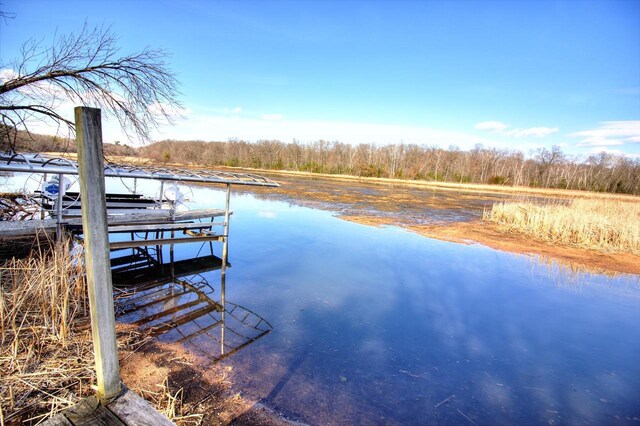 N16180 Deerfield Dr, Nekoosa, WI 54457 - view of dock with a water view