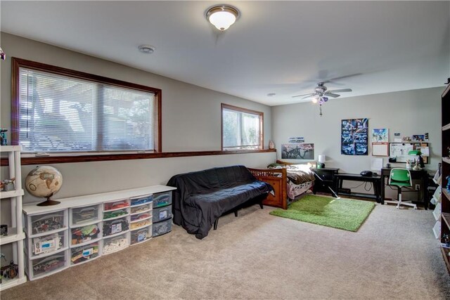 4884 Priory Rd, Eau Claire, WI 54701 - playroom with ceiling fan and carpet