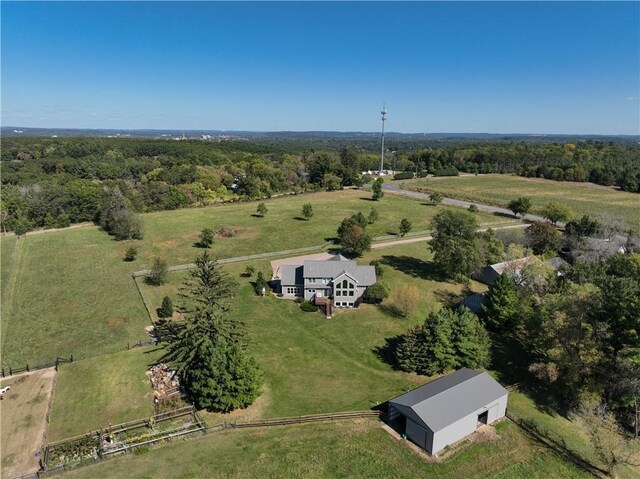 4884 Priory Rd, Eau Claire, WI 54701 - bird's eye view featuring a rural view