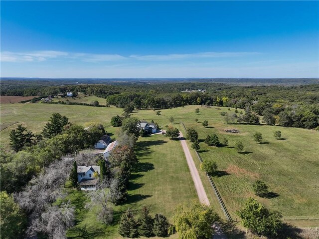 4884 Priory Rd, Eau Claire, WI 54701 - aerial view featuring a rural view