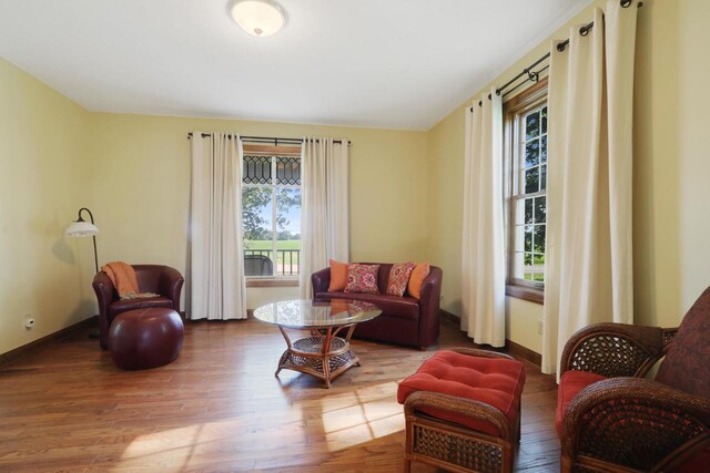 W512 Hafs Rd, Genoa City, WI 53128 - living area with baseboards and wood finished floors