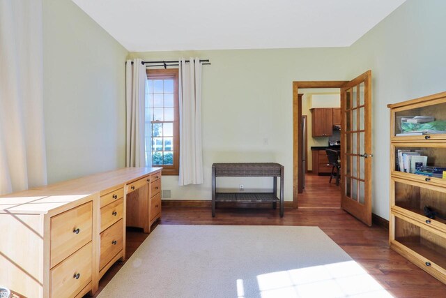 W512 Hafs Rd, Genoa City, WI 53128 - office with french doors, dark wood-style floors, and visible vents