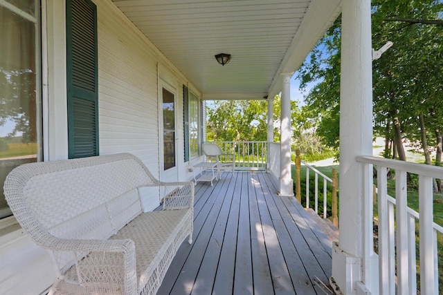 W512 Hafs Rd, Genoa City, WI 53128 - deck with a porch