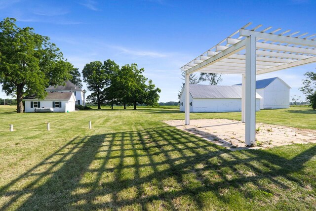 W512 Hafs Rd, Genoa City, WI 53128 - view of yard featuring a pergola