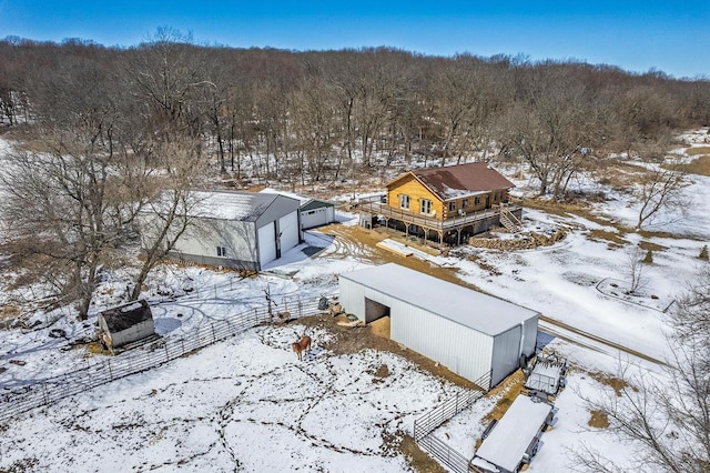 N9805 County Road Aa, Portage, WI 53901 - view of snowy aerial view