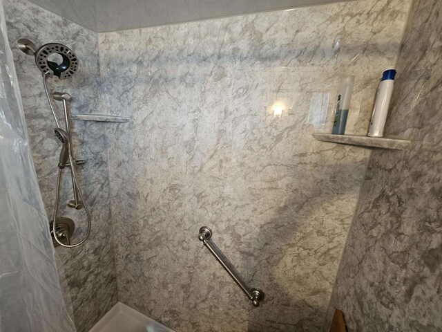 N2709 Lakeshore Dr, Montello, WI 53949 - room details with a tile shower