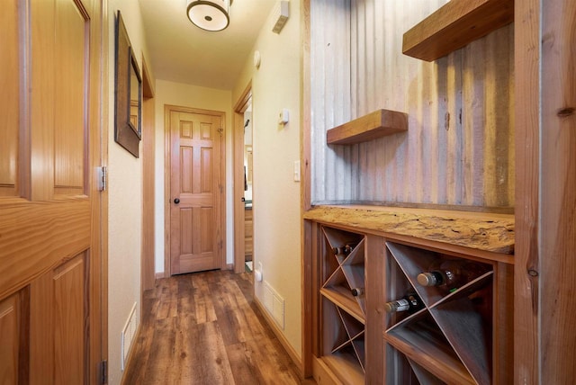 W7113 Bighorn Ct, Wautoma, WI 54982 - interior space featuring visible vents, baseboards, and wood finished floors