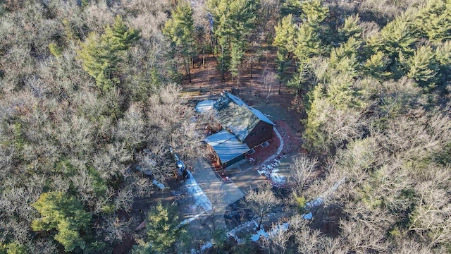 W7113 Bighorn Ct, Wautoma, WI 54982 - aerial view featuring a wooded view