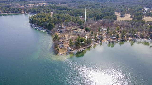 W13573 S Pleasant Rd, Westfield, WI 53964 - aerial overview of property's location featuring a heavily wooded area and a nearby body of water