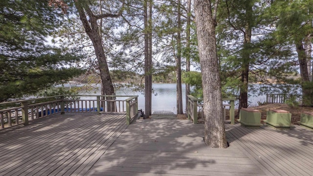 W13573 S Pleasant Rd, Westfield, WI 53964 - wooden terrace with a water view