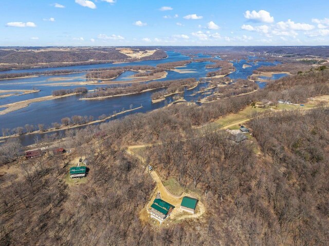 9614 Mississippi Ln, Bagley, WI 53801 - bird's eye view featuring a water view